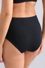 Mısırlı Laser Cut Mid-Waist Hipster Panties Black