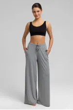 Mısırlı Women's Corset Draped Trousers Grey Melange
