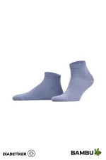 Unisex Bambu Diyabetik Sneaker Çorap Gece Mavisi