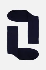 Mısırlı Erkek Organik Pamuklu Tekli Soket Çorap Lacivert