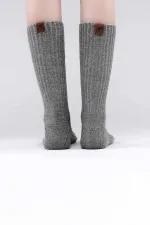 Mısırlı Women's Cotton Terry Single Socket Socks Grey