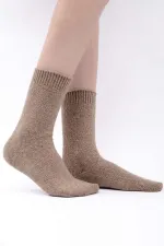 Chaussettes simples en laine de mouton pour femmes égyptiennes, beiges