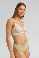 Kadın Petek Desen Hayalet Sütyen Beyaz