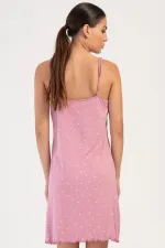 Tunique à bretelles en dentelle de viscose rose pour femme égyptienne