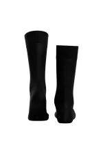 Chaussettes égyptiennes mercerisées ergonomiques brodées ultra-fines pour hommes, noires