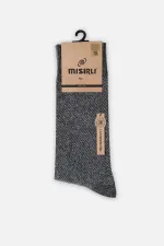 Mısırlı Erkek Kuzu Yünü (Lambswool) Tekli Soket Çorap Füme