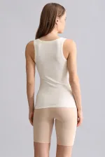 Mısırlı Modal By TENCEL U HELEN Thick Strap Long T-Shirt / Tank Top Ecru