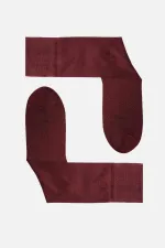 Mısırlı Erkek Merserize Tekli Süper İnce Soket Çorap Açık Bordo