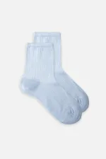 Mısırlı Kadın Merserize Tekli Soket Çorap Açık Mavi