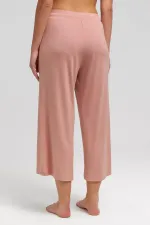 Mısırlı Kadın Pamuk Kapri Pijama Somon