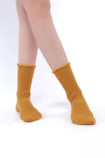 Mısırlı Kadın Modal Tekli Soket Çorap Hardal