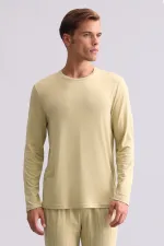 Sweat-shirt égyptien pour homme en bambou vert sauge