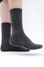 Mısırlı Kadın Koyun Yünü Tekli Soket Çorap Füme