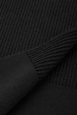 Ensemble écharpe et bonnet unisexe en laine égyptienne - Roseluis Noir