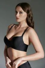 Mısırlı New Bra Desteksiz Lazer Kesim Sütyen Siyah