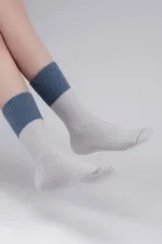 Mısırlı Kadın Soft Peluş Termal Tekli Soket Çorap Gri