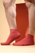 Mısırlı Erkek Pamuklu Tekli Yazlık Patik Çorap Kiremit