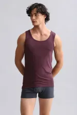 Mısırlı ORGANIC Cotton HERCULES Slim Fit Basic Tank Top Purple