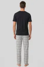 Mısırlı Erkek Pamuk Ekoseli Alt Pijama Gri Mısırlı Erkek Pamuk Ekoseli Alt Pijama Gri
