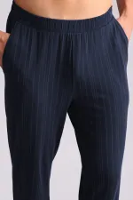 Mısırlı Erkek Bambu Düz Paça Pantolon Lacivert