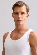 Mısırlı ORGANIC Pamuklu ZEUS LUXURY Regular Fit Basic Atlet Beyaz