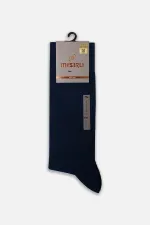 Mısırlı Erkek Merserize Tekli Uzun Çorap Lacivert