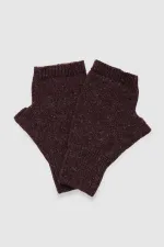 Unisex Yün Bere Eldiven Takımı - Milda Bordo