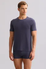 Mısırlı BAMBU ZEUS LUXURY Regular Fit Bisiklet Yaka Fanila / T-Shirt Antrasit
