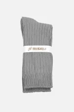 Chaussettes d'hiver unisexes en coton bio égyptien gris