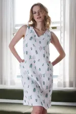 Mısırlı Woman Cotton Home Dress White