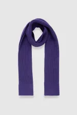 Ensemble écharpe et bonnet unisexe en laine égyptienne - Roseluis violet