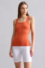 Mısırlı Modal By TENCEL U HELEN Kalın Askılı Long T-Shirt / Atlet Pas Kırmızı