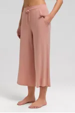 Mısırlı Kadın Pamuk Kapri Pijama Somon