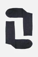 Mısırlı Erkek Organik Pamuklu Tekli Soket Çorap Gri