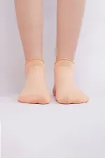 Mısırlı Kadın Bambu Tekli Yazlık Sneaker Çorap Somon