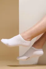 Mısırlı Kadın Bambu Tekli Yazlık No Show Çorap Beyaz