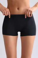 Mısırlı Lazer Kesim Yüksek Bel Görünmez Şort Külot Siyah