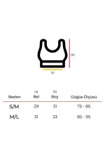 Mısırlı Women's Hip Shaping Bralette-Shorts Leggings Set Grey