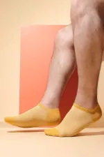 Mısırlı Erkek Modal Tekli Yazlık No Show Çorap Sarı