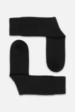 Chaussettes thermiques unisexes égyptiennes noires à une seule prise