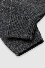 Ensemble bonnet et gants unisexe en laine - Milda Black