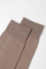 Mısırlı Men's Mercerized Single Summer Ankle Socks, Milky Brown