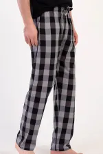 Pantalon en coton pour homme, gris/noir, style égyptien