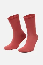 Chaussettes égyptiennes en coton biologique à une seule chaussette, couleur terre cuite