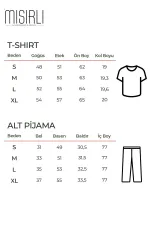 Pamuklu Kısa Kollu Tişört Pantolon Takım Bej