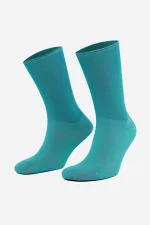 Men's Bamboo Single Diabetic Elastic-Free Ankle Socks Blue
