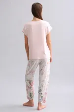 Bas de pyjama tissé pour femme égyptienne, rose
