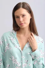 Mısırlı Kadın Bambu Pijama Takımı Çağla Yeşili