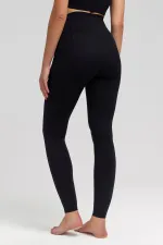 Leggings longs Ottaiva noirs pour femme, vêtements de sport