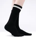 Mısırlı Kadın Soft Peluş Termal Tekli Soket Çorap Siyah